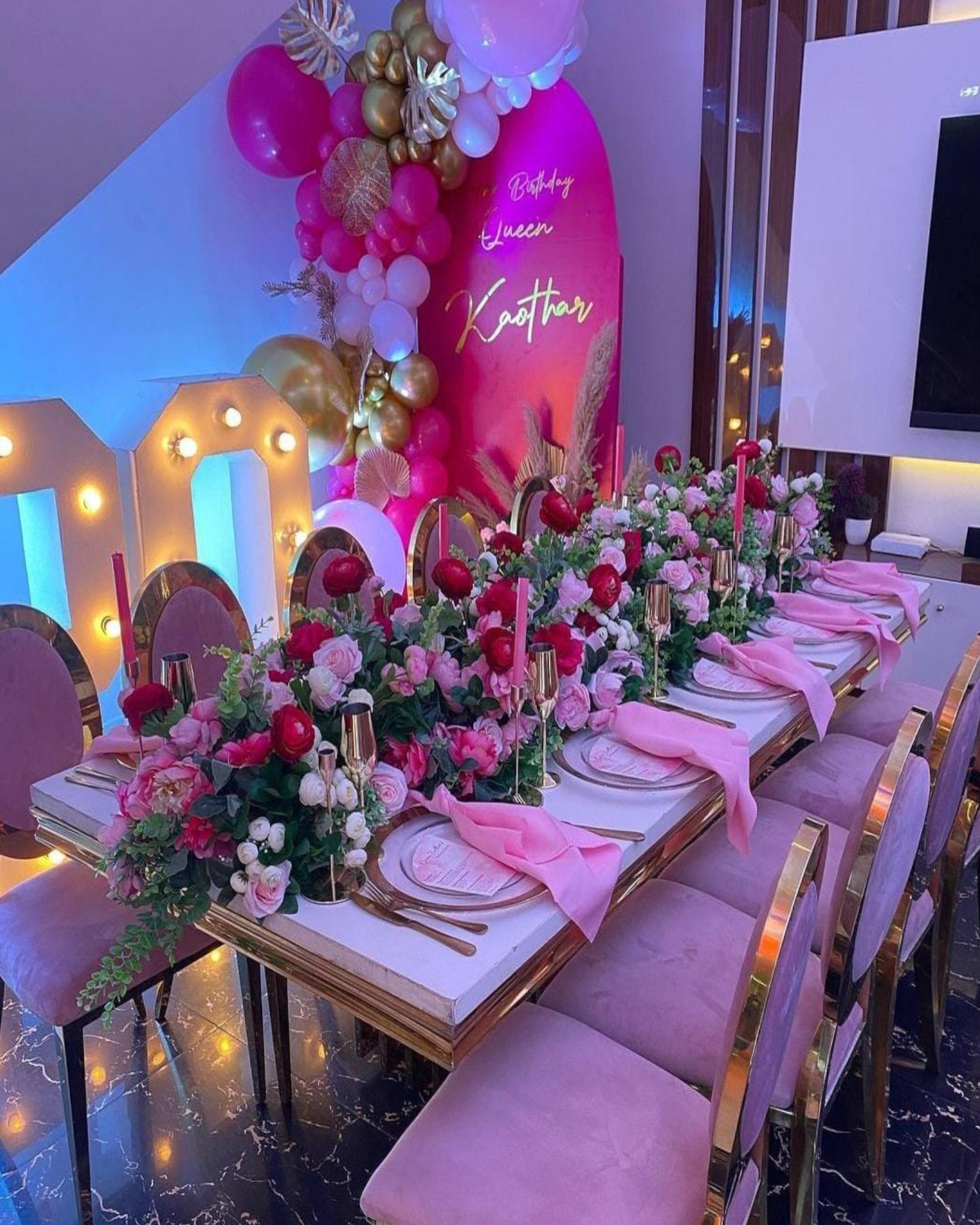 Table Setting with Centerpiece